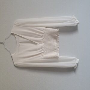 Wilfred Cream V-Neck Blouse